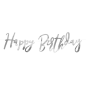 Preview: Bannergirlande Happy Birthday in Silber